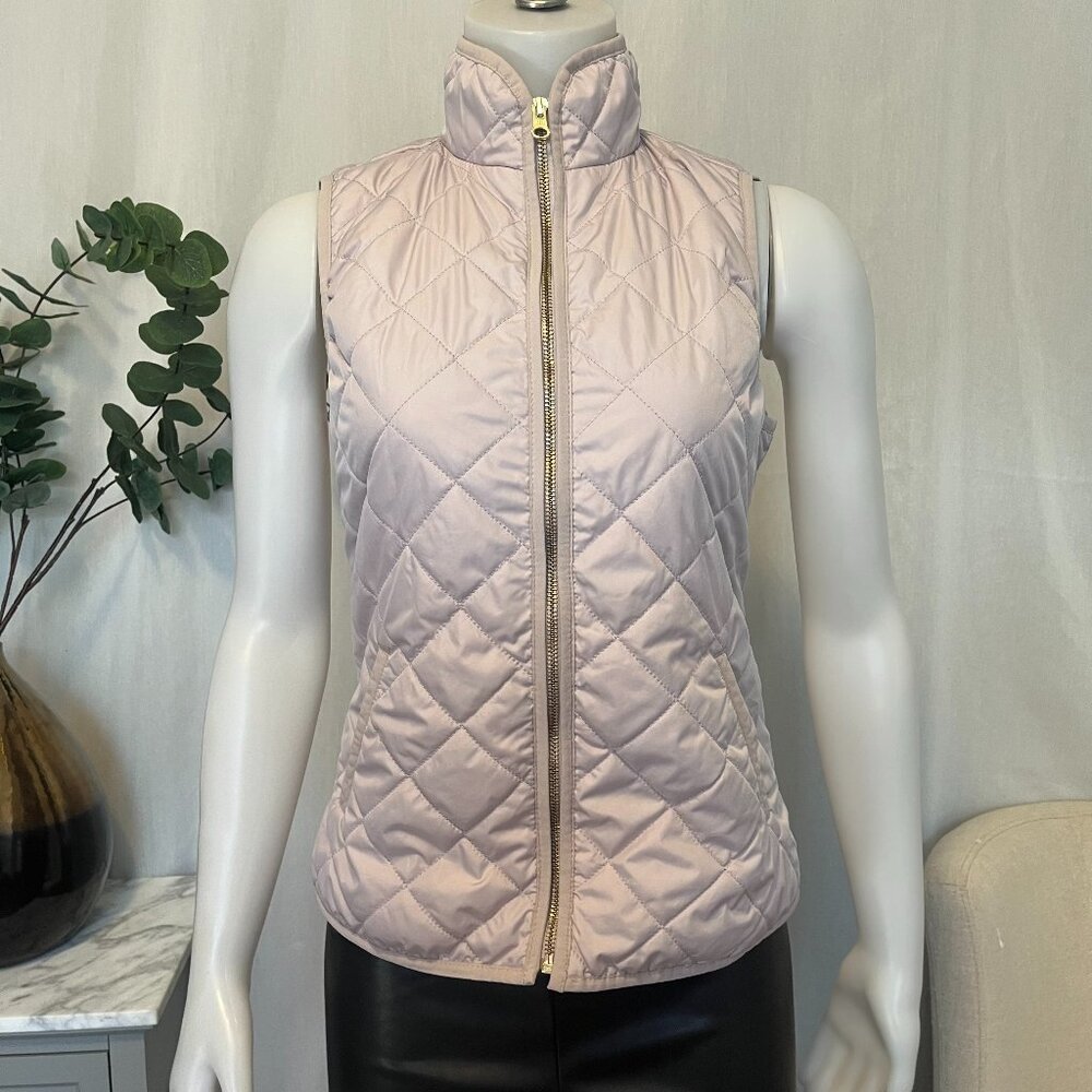Lightweight Light Pink/Mauve Diamond-Quilted Vest Old Navy Size XS Zip Up